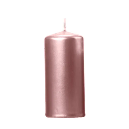 Feestbazaar Stompkaarsen Rose Goud Metallic 12cm (6st)