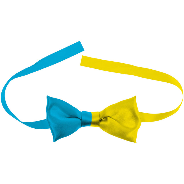 Feestbazaar Strikje Colorblock Blauw/Geel