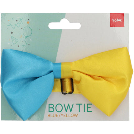 Feestbazaar Strikje Colorblock Blauw/Geel