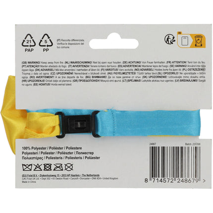 Feestbazaar Strikje Colorblock Blauw/Geel