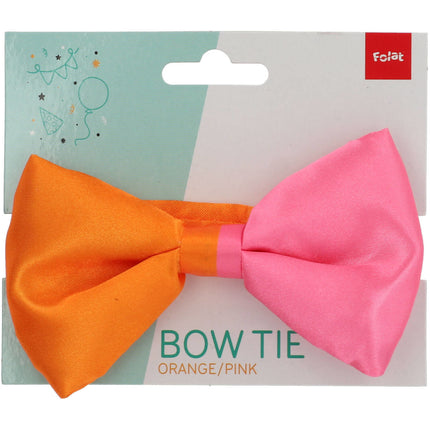 Feestbazaar Strikje Colorblock Oranje/Roze