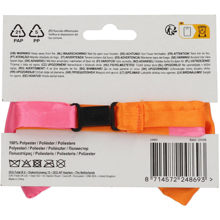 Feestbazaar Strikje Colorblock Oranje/Roze