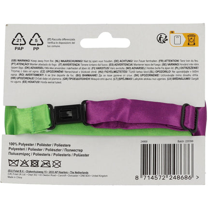 Feestbazaar Strikje Colorblock Paars/Groen