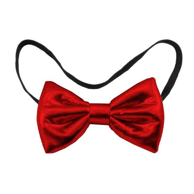 Feestbazaar Strikje Metallic Rood