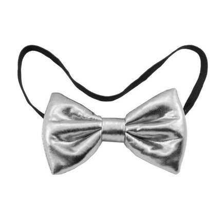 Feestbazaar Strikje Metallic Zilver