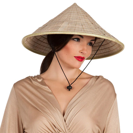 Feestbazaar Strohoed chinees