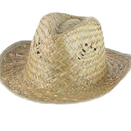 Feestbazaar Strohoed Cowboy naturel