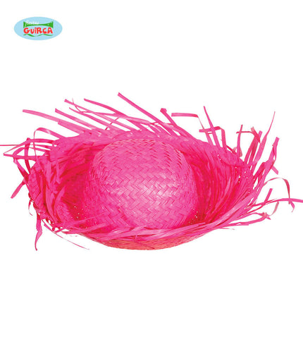 Feestbazaar Strohoed Hawaii roze