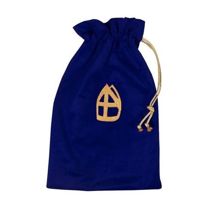 Feestbazaar Strooizak Luxe Blauw Polyesterfluweel