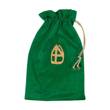 Feestbazaar Strooizak Luxe Groen Polyesterfluweel
