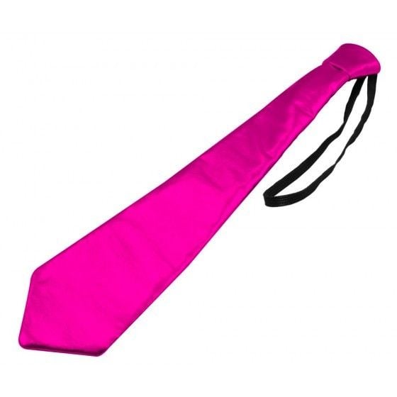 Feestbazaar Stropdas metalic magenta