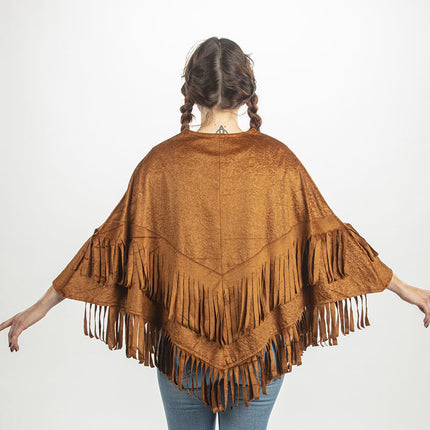 Feestbazaar Suede Poncho