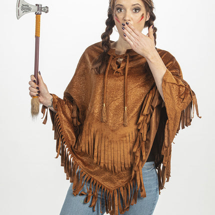 Feestbazaar Suede Poncho