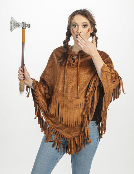 Feestbazaar Suede Poncho