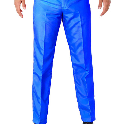 Feestbazaar Suitmeister Maatpak Solid Blauw Heren