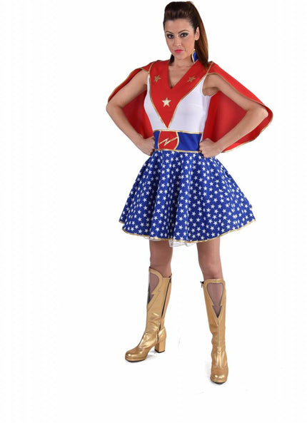 Feestbazaar Super girl outfit dames elite