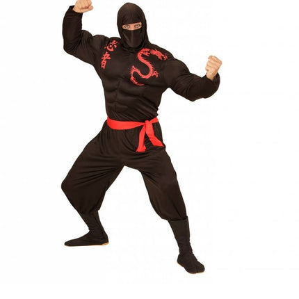 Feestbazaar Super Ninja heren kostuum gespierd