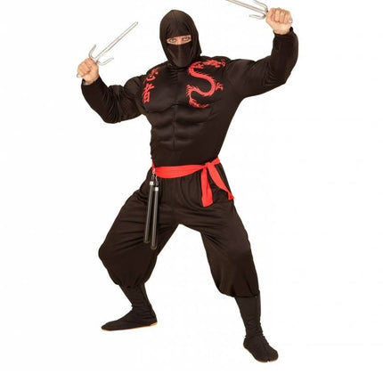 Feestbazaar Super Ninja heren kostuum gespierd
