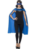 Feestbazaar Superhero cape met masker blauw
