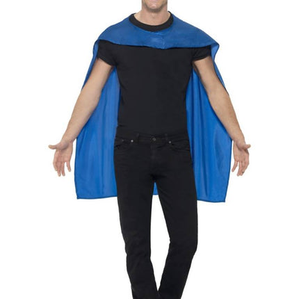 Feestbazaar Superhero cape met masker blauw