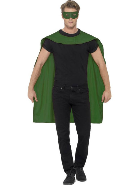 Feestbazaar Superhero Cape met masker groen