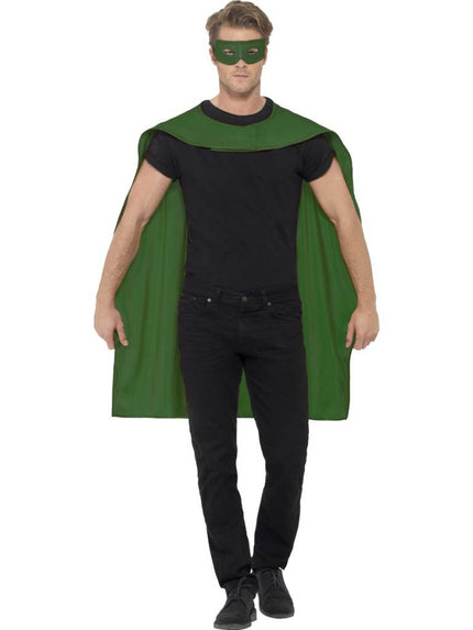 Feestbazaar Superhero Cape met masker groen