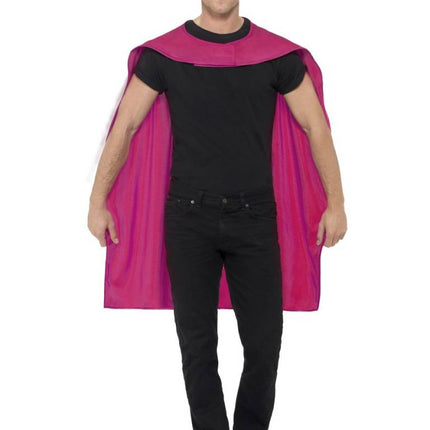 Feestbazaar Superhero cape met masker pink