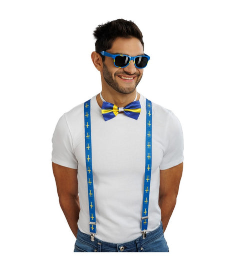 Feestbazaar Supporter Accessoires Set Zweden 3-delig