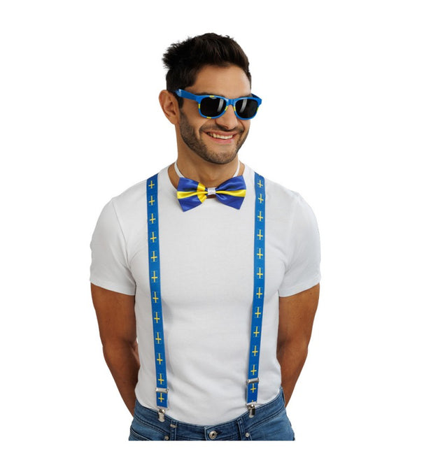 Feestbazaar Supporter Accessoires Set Zweden 3-delig