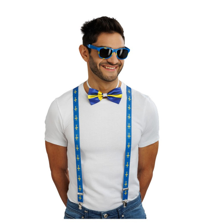 Feestbazaar Supporter Accessoires Set Zweden 3-delig