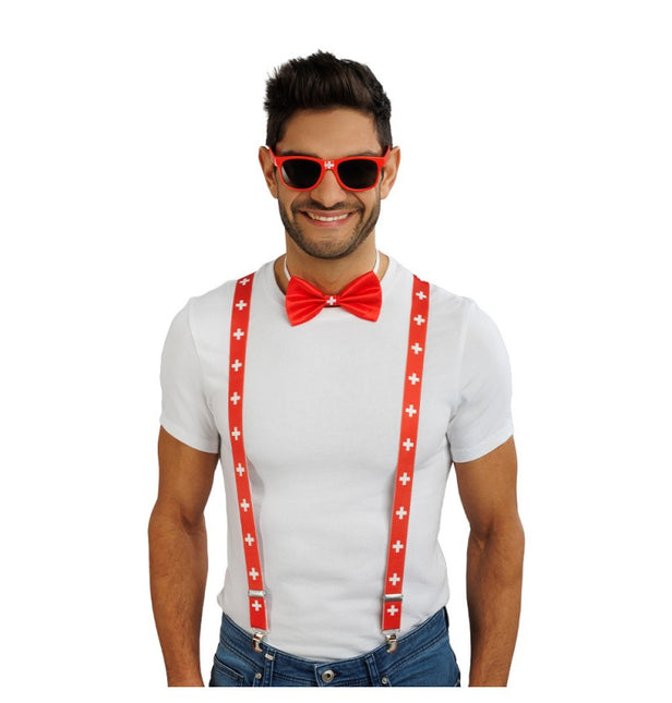 Feestbazaar Supporter Accessoires Set Zwitserland 3-delig