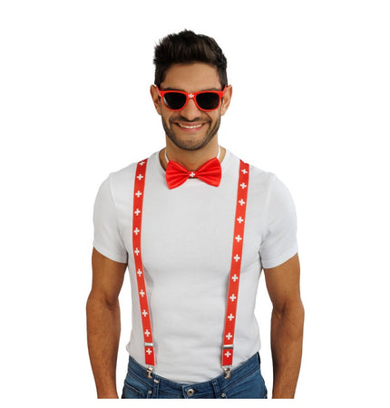 Feestbazaar Supporter Accessoires Set Zwitserland 3-delig