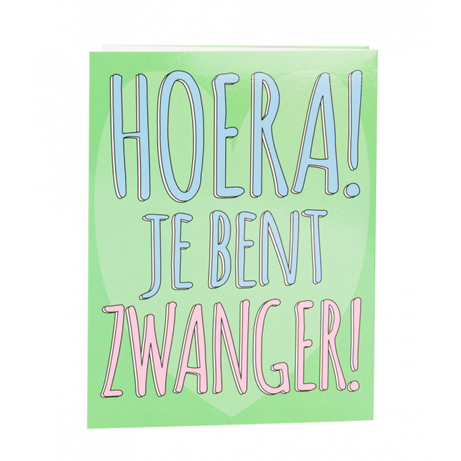 Feestbazaar Suprise Card Hoera je bent zwanger