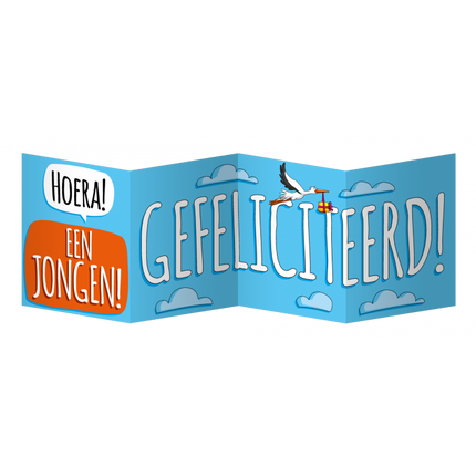 Feestbazaar Surprise Card - Hoera een jongen