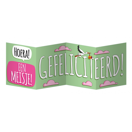 Feestbazaar Surprise Card - Hoera een meisje