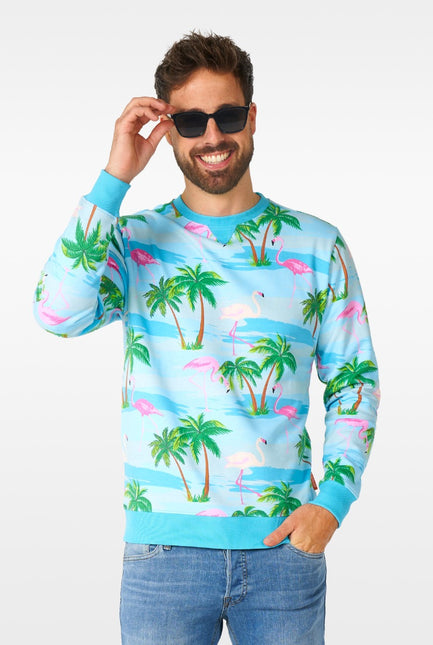 Feestbazaar Sweater Flamingo Hawaii Opposuits