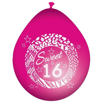 Feestbazaar Sweet 16 ballonnen (8 st)