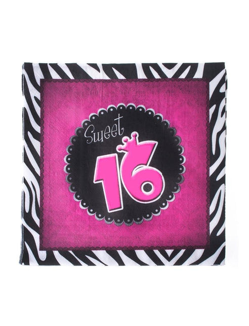 Feestbazaar Sweet 16 Party Servetten (20 st)