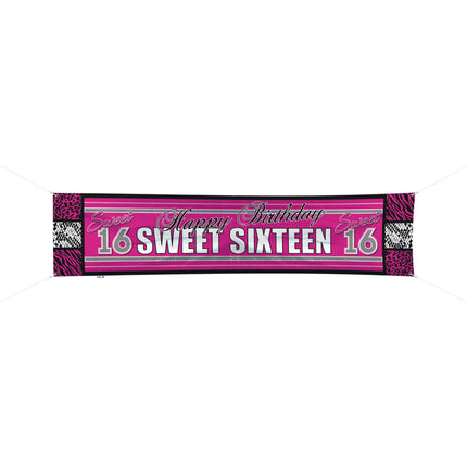 Feestbazaar Sweet 16 spandoek