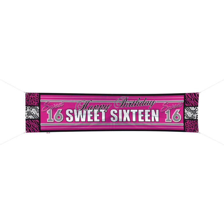 Feestbazaar Sweet 16 spandoek