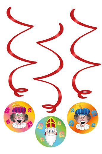 Feestbazaar Swirl Decoratie Welkom Sint en Piet (3st)