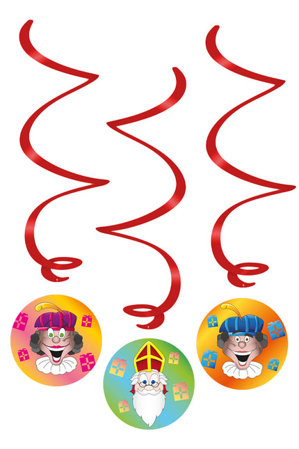 Feestbazaar Swirl Decoratie Welkom Sint en Piet (3st)
