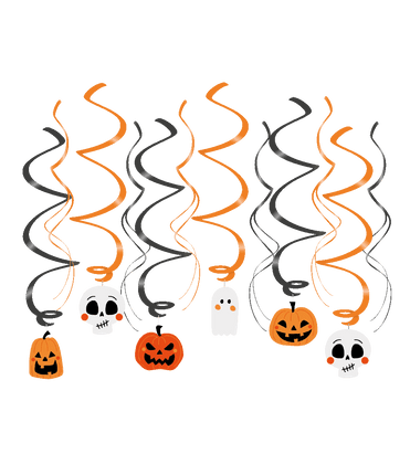 Feestbazaar Swirl Decoraties Halloween Halloween (12st)