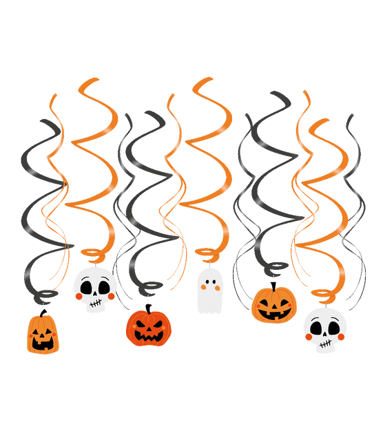 Feestbazaar Swirl Decoraties Halloween Halloween (12st)