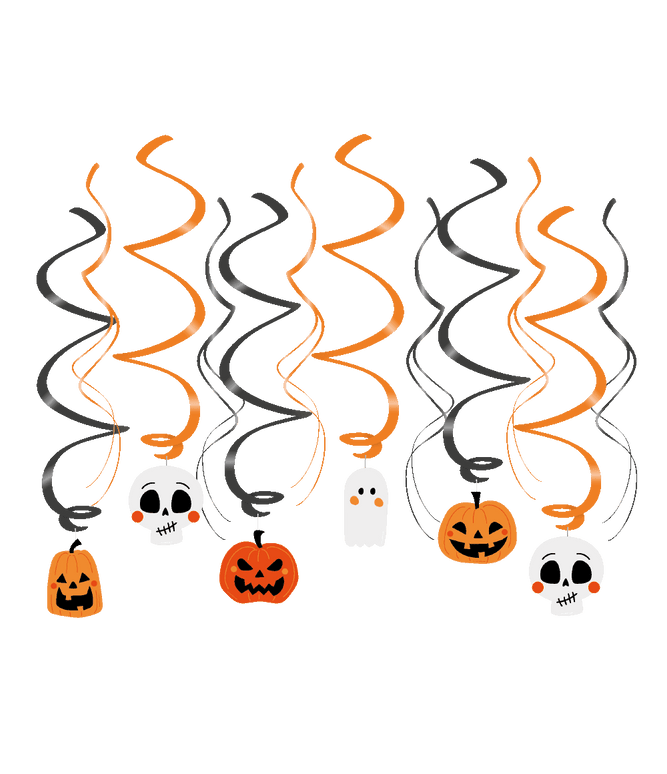 Feestbazaar Swirl Decoraties Halloween Halloween (12st)