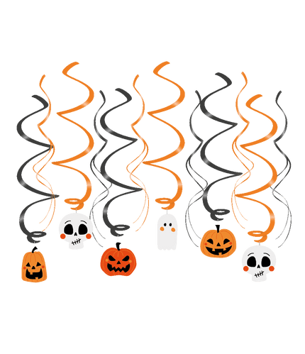 Feestbazaar Swirl Decoraties Halloween Halloween (12st)
