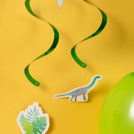 Feestbazaar Swirls Dinosaurus Decoratie (12st)