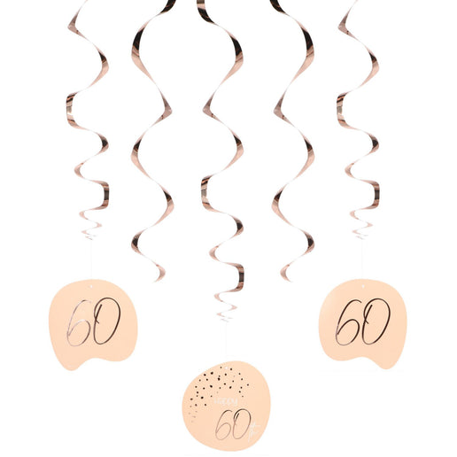 Feestbazaar Swirls Elegant Blush 60 Jaar (5st)