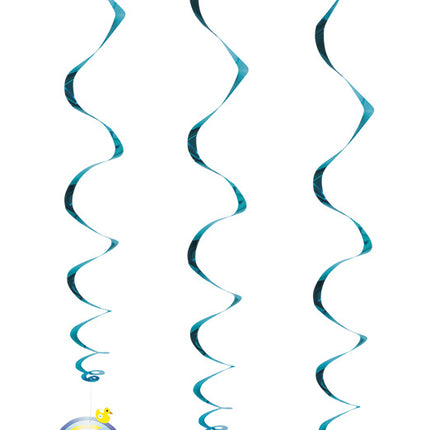 Feestbazaar Swirls Hangdecoratie Geboorte Jongen - 3 Stuks