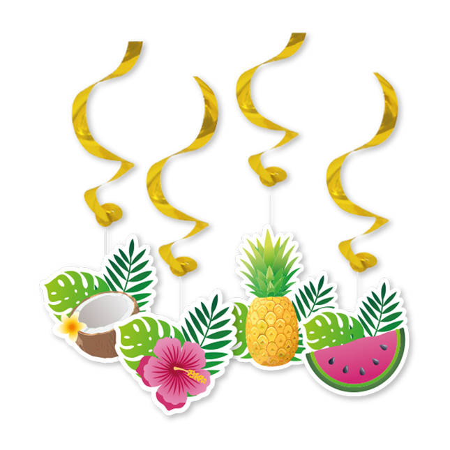 Feestbazaar Swirls Tropical (4st)